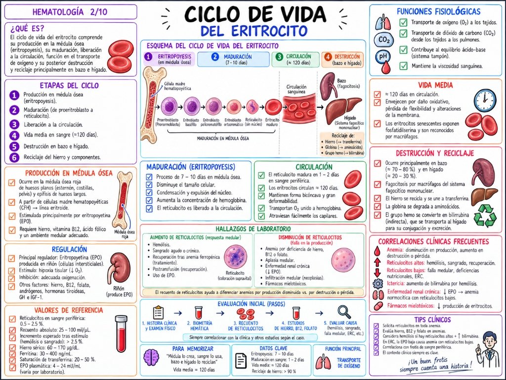 Eritrocitos 2/10: Ciclo de Vida del Eritrocito