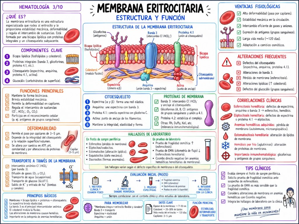 Eritrocitos 3/10: Membrana Eritrocitaria