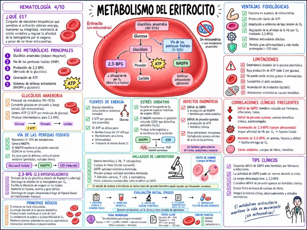 Eritrocitos 4/10: Metabolismo del Eritrocito