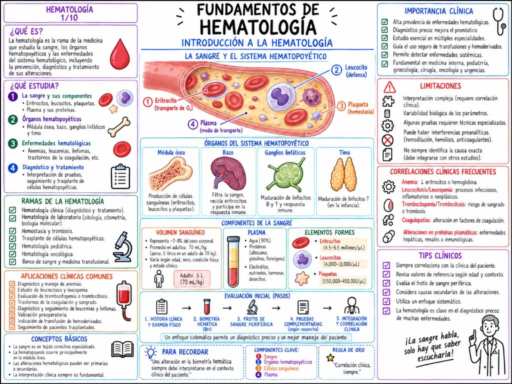 Fundamentos 1/10: Introducción a la Hematología