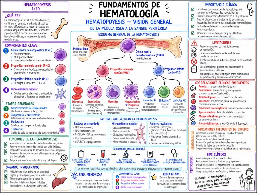 Hematopoyesis 1/10: Visión General de la Hematopoyesis